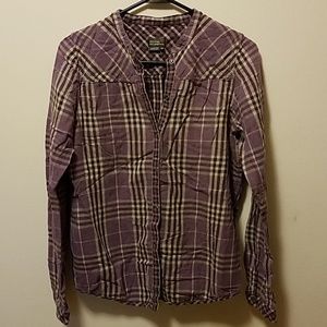 Purple Plaid Button Down Shirt